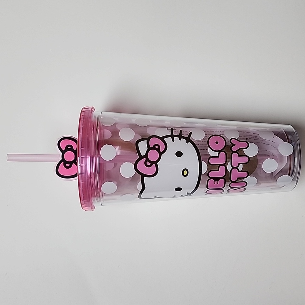 Hello Kitty Pink Tumbler with Straw